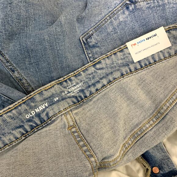 High-Waisted OG Straight Ripped Cut-Off Jean Shorts Women 24 Old Navy Plus Size - Picture 8 of 12